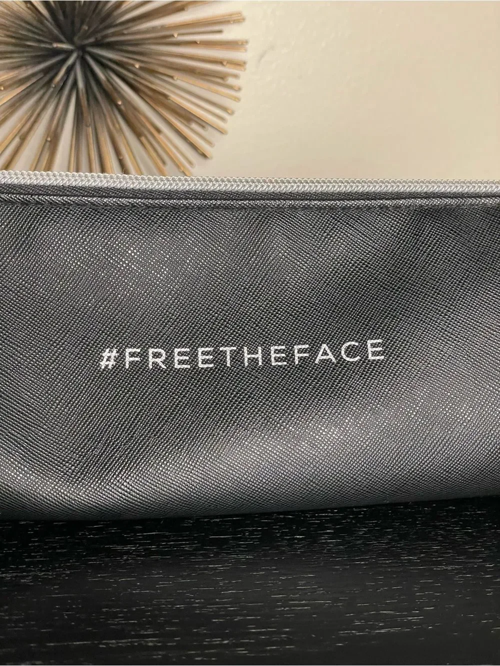 BAREPRO Small Black Faux Leather Travel Pouch by bareMinerals #freetheface